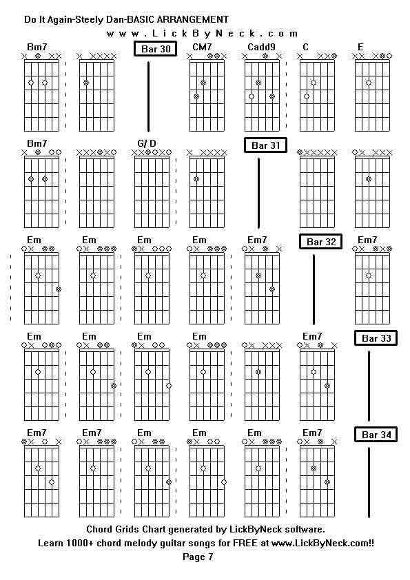 lick by neck learn solo chord melody fingerstyle guitar free lessons steely dan chord charts